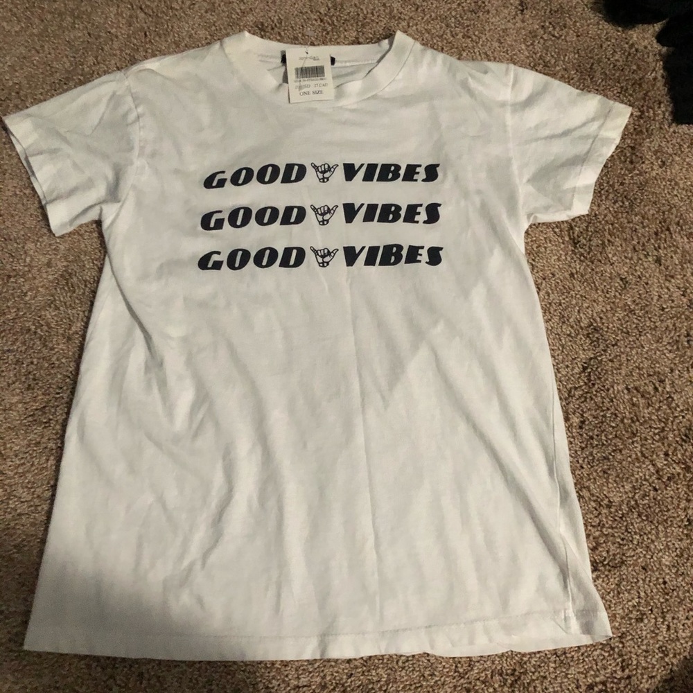 white good vibes t shirt